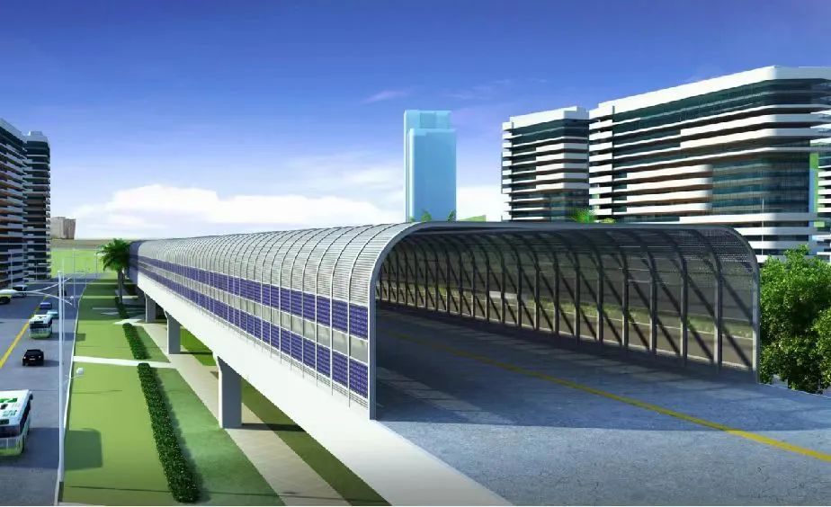 Shanghai Hongmei South Road Elevated Sound Isolation Shed Photovoltaic Project