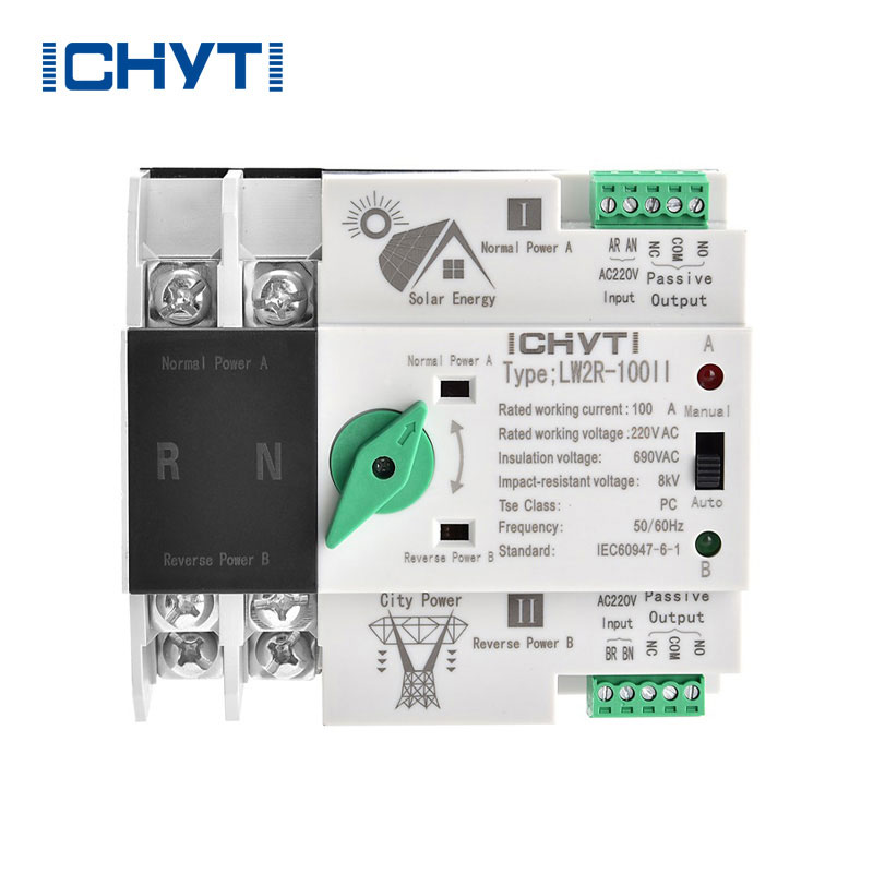 Automatisk skiftebryter for solsystem